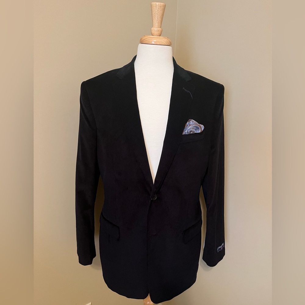 Men’s Navy Blue Corduroy Blazer 40L